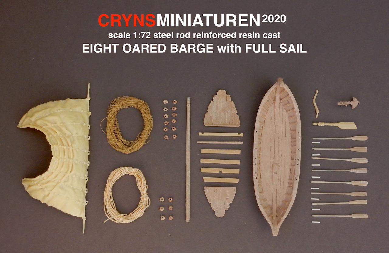 eight oared sailing barge - CRYNSMINIATUREN