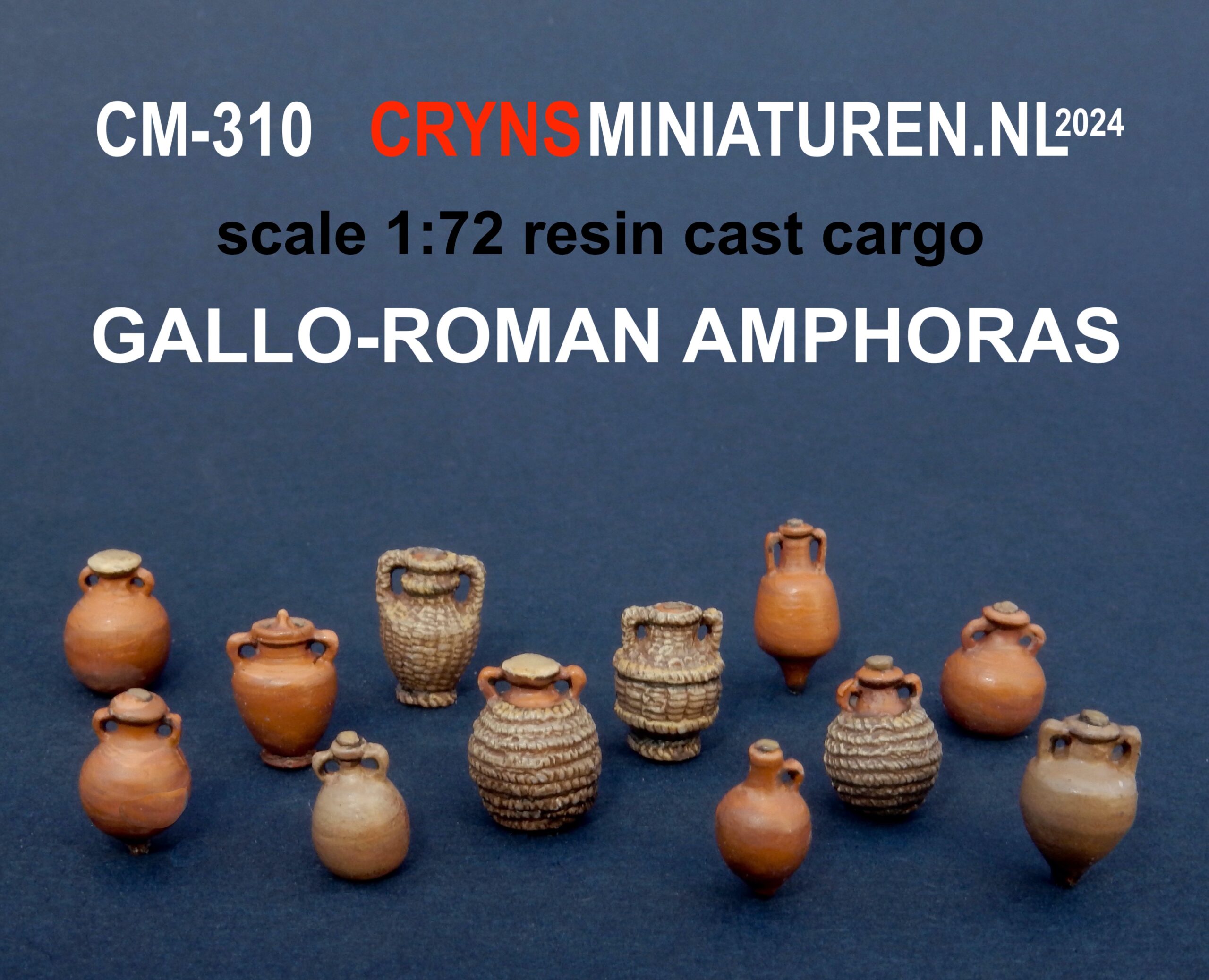 12 Roman amphoras scale 1:72
